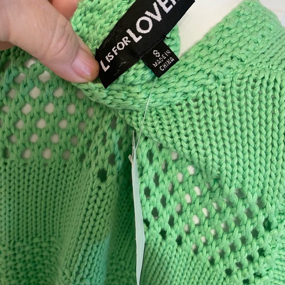 Vibrant Green Women's Knit Sweater Size S NWT - Picture 4 of 5
